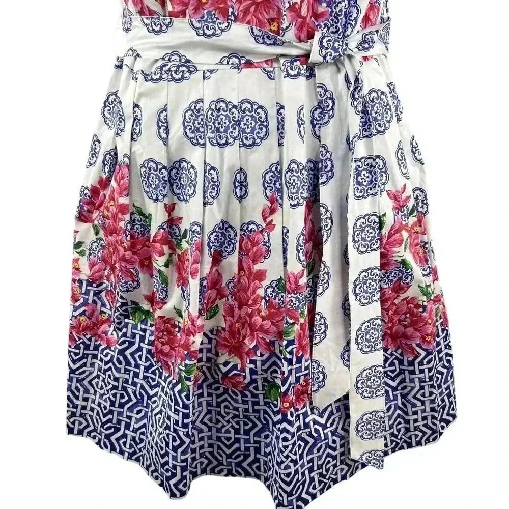 Tablots NWT 16p Mosaic Floral Sateen Fit & Flare Dress Cottagecore MSRP 169.00